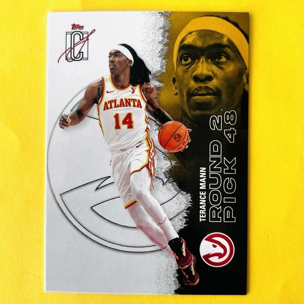 2025-26 Topps Signature Class Round 2 Pick 48 Terance Mann #49 Hawks